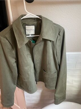 bagatelle Olive Utility Zip Jacket